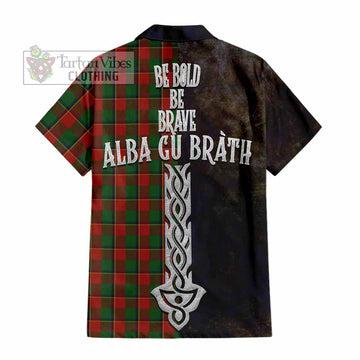 Turnbull Tartan Family Crest Hawaiian Shirt Alba Gu Brath Be Brave Lion Ancient Style