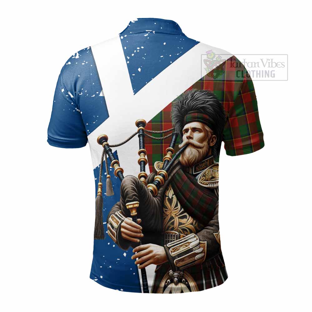 Tartan Vibes Clothing Turnbull Tartan Polo Shirt with Family Crest Scottish Bagpiper Vibes