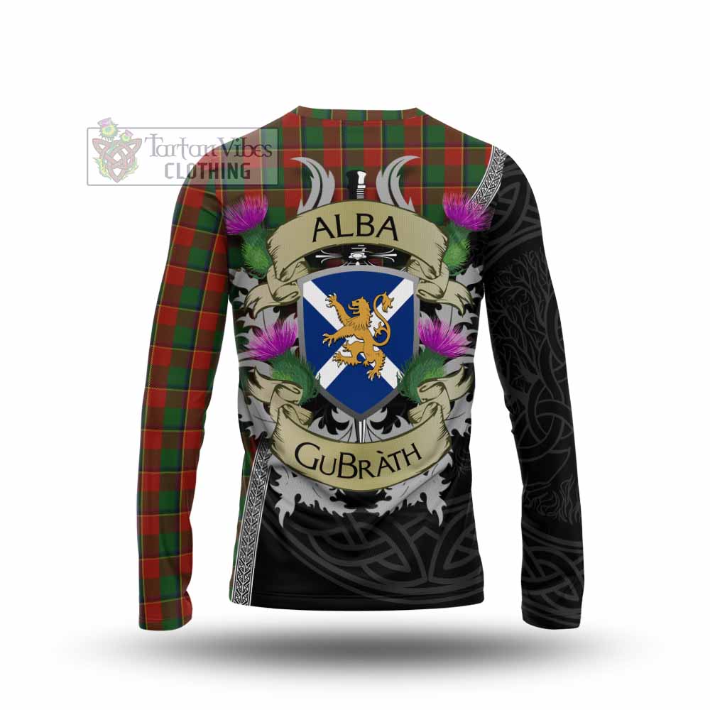 Tartan Vibes Clothing Turnbull Tartan Family Crest Long Sleeve T-Shirt Lion Rampant Royal Thistle Shield Celtic Inspired