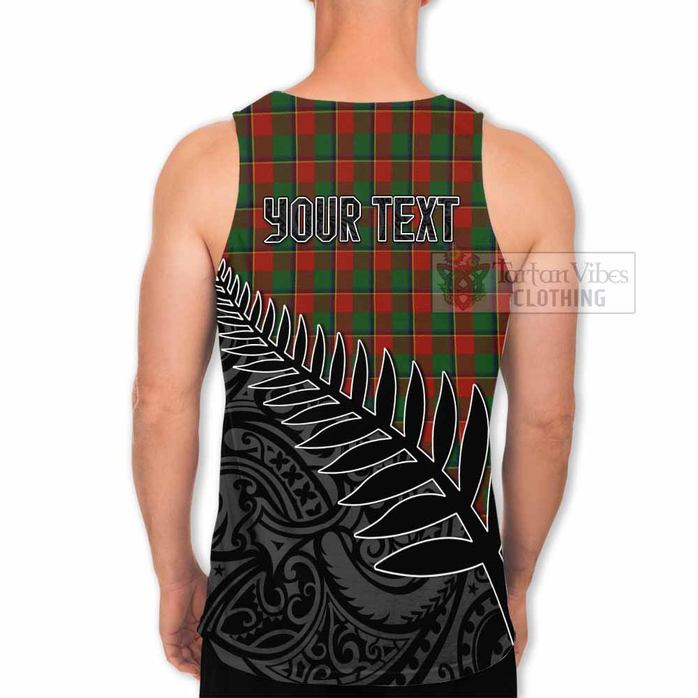 Tartan Vibes Clothing Turnbull Crest Tartan Men's Tank Top with New Zealand Silver Fern Half Style