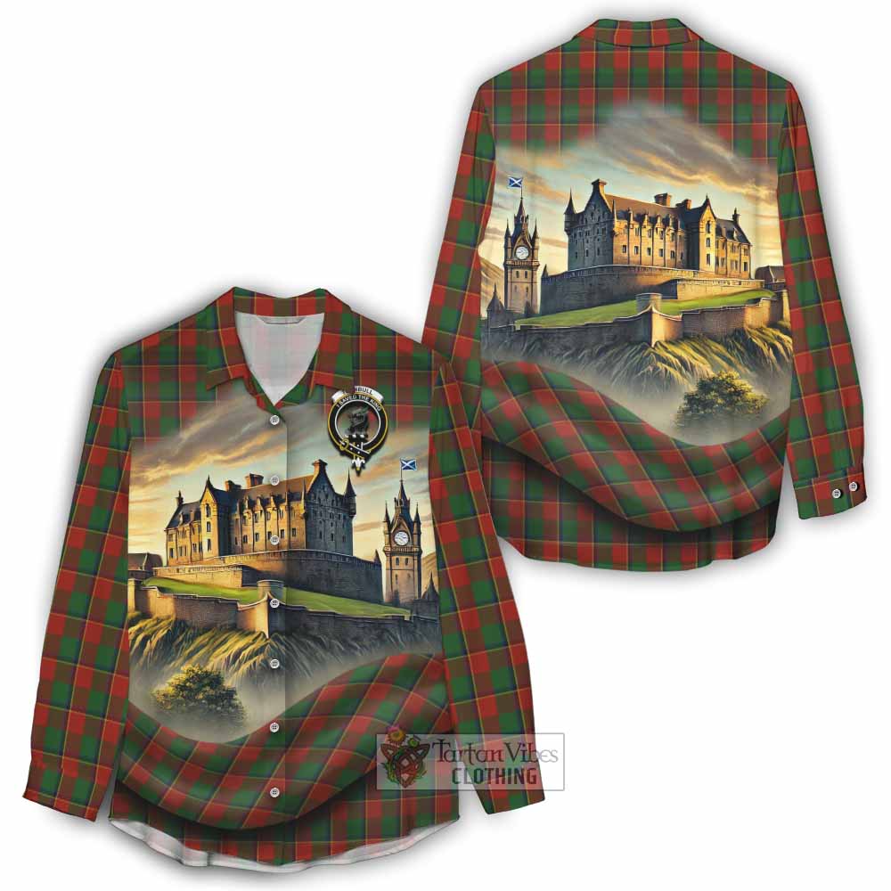 Tartan Vibes Clothing Turnbull Tartan Family Crest Women's Casual Shirt with Scottish Ancient Castle Style