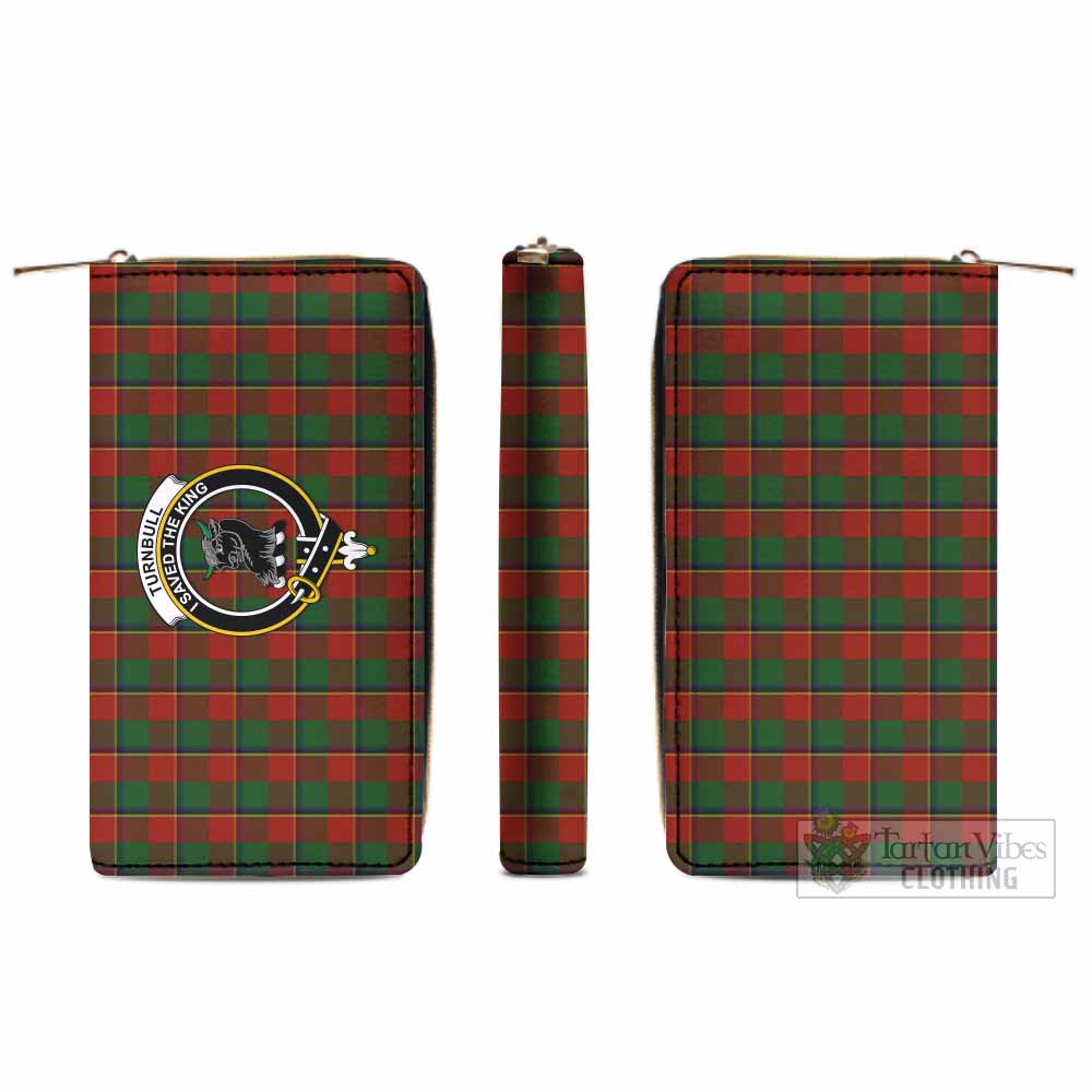 Tartan Vibes Clothing Turnbull Tartan Women's Leather Wallet with Family Crest