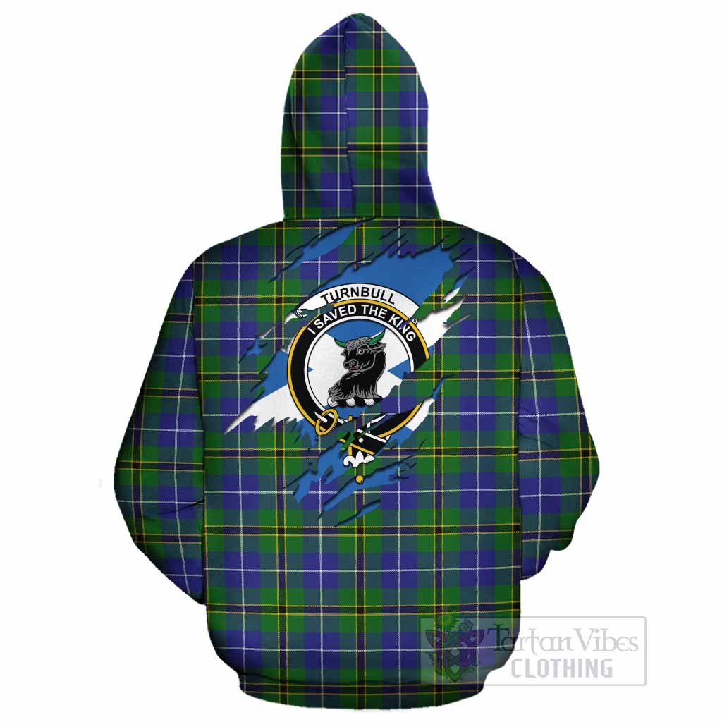 Turnbull Clan Crest In Me Tartan Cotton Hoodie Scotland Flag Style