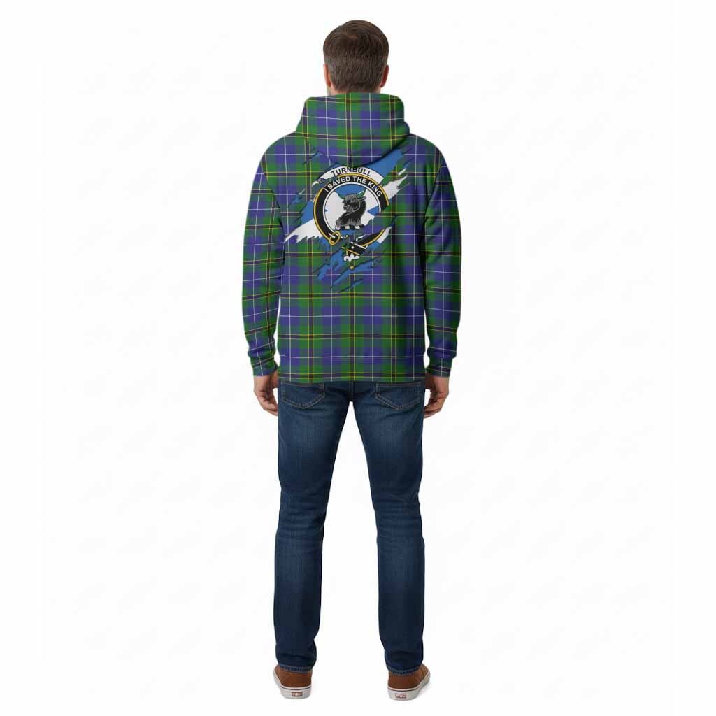 Turnbull Clan Crest In Me Tartan Cotton Hoodie Scotland Flag Style