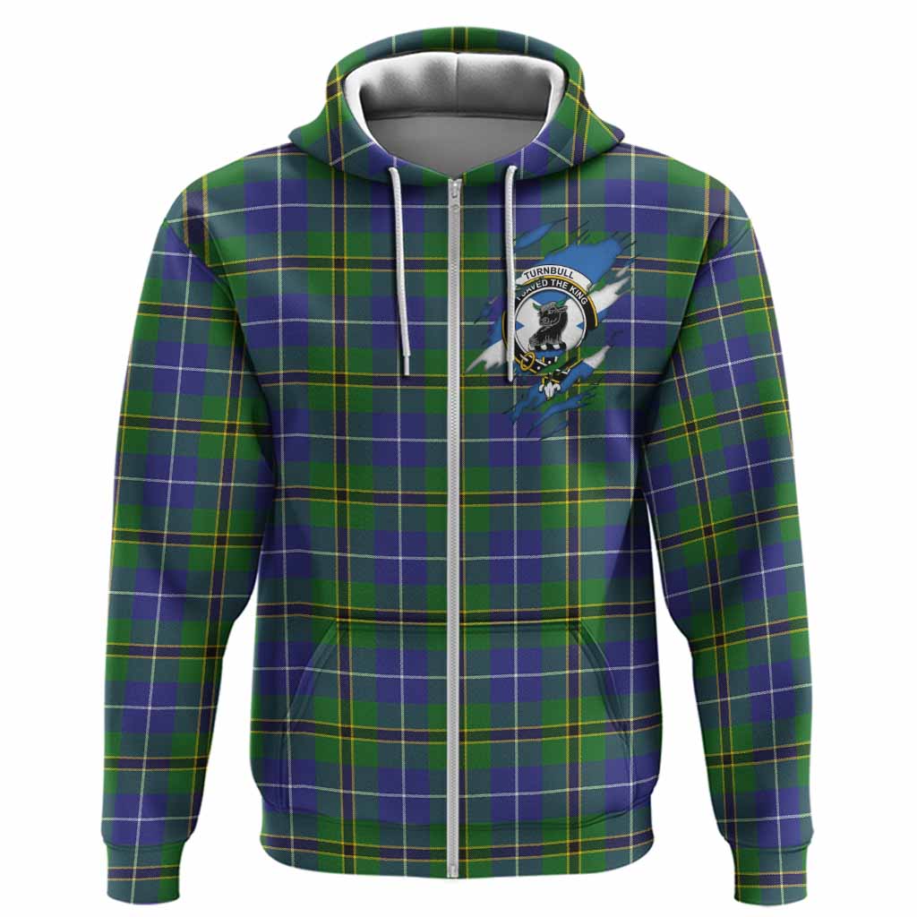 Turnbull Clan Crest In Me Tartan Hoodie Scotland Flag Style