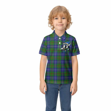 Turnbull Clan Crest In Me Tartan Kid Polo Shirt Scotland Flag Style