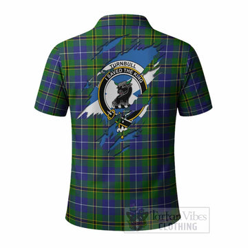 Turnbull Clan Crest In Me Tartan Polo Shirt Scotland Flag Style