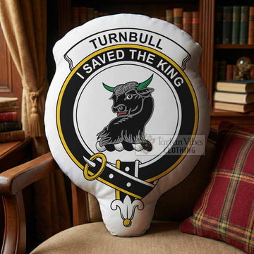 Turnbull Clan Crest Shaped Throw Pillow, Scottish Clan Badge Decorative Pillow