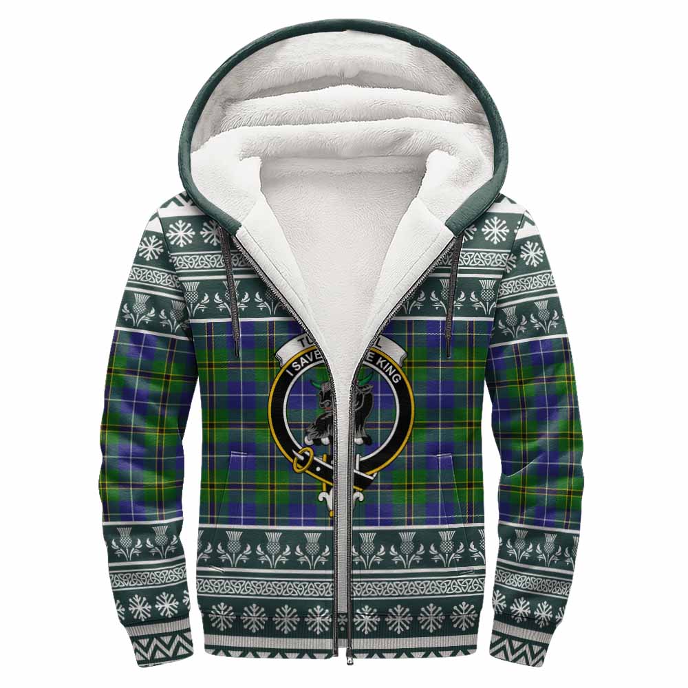 Turnbull Clan Tartan Christmas Fleece Hoodie with Family Crest - Tartan Vibes Clothing
