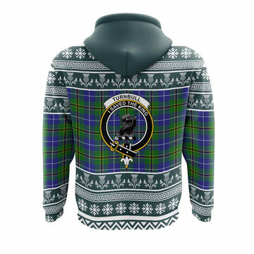 Turnbull Clan Tartan Christmas Hoodie with Family Crest