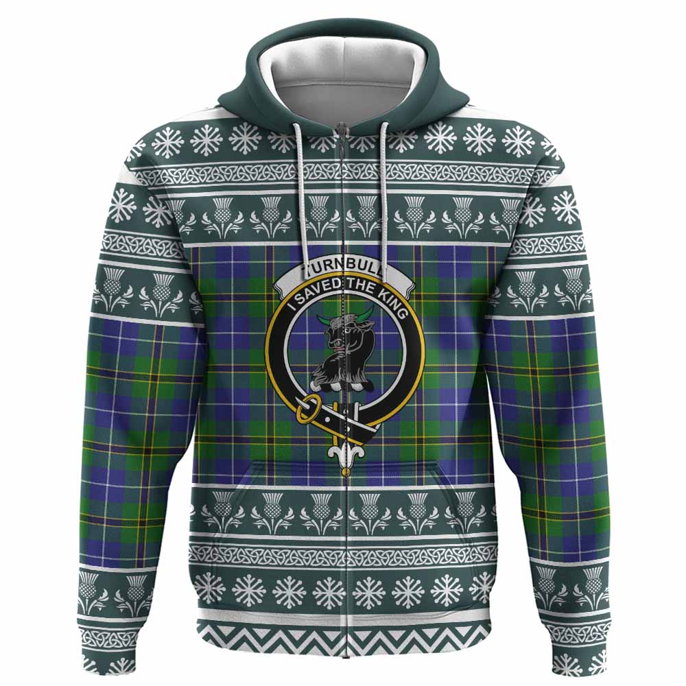 Turnbull Clan Tartan Christmas Hoodie with Family Crest - Tartan Vibes Clothing