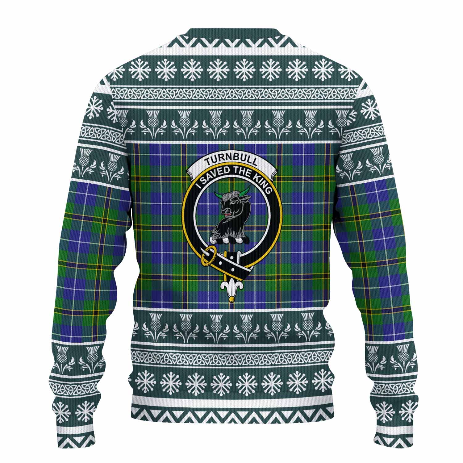 Turnbull Clan Tartan Christmas Ugly Sweater with Family Crest - Tartan Vibes Clothing