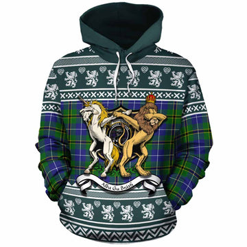 Turnbull Clan Tartan Crest Christmas Cotton Hoodie Coat of Arms Funny Style
