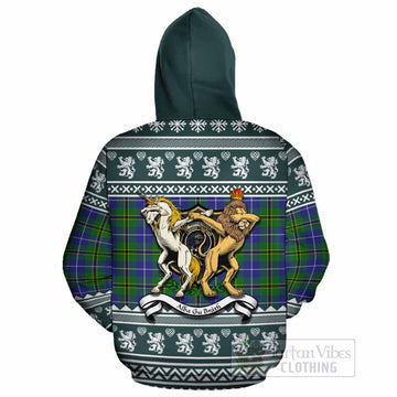 Turnbull Clan Tartan Crest Christmas Cotton Hoodie Coat of Arms Funny Style