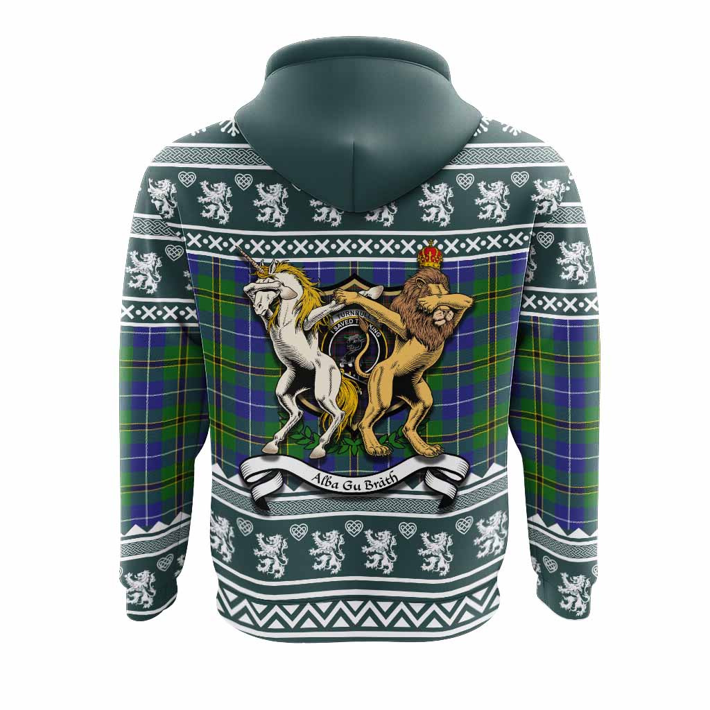 Turnbull Clan Tartan Crest Christmas Hoodie Coat of Arms Funny Style - Tartan Vibes Clothing