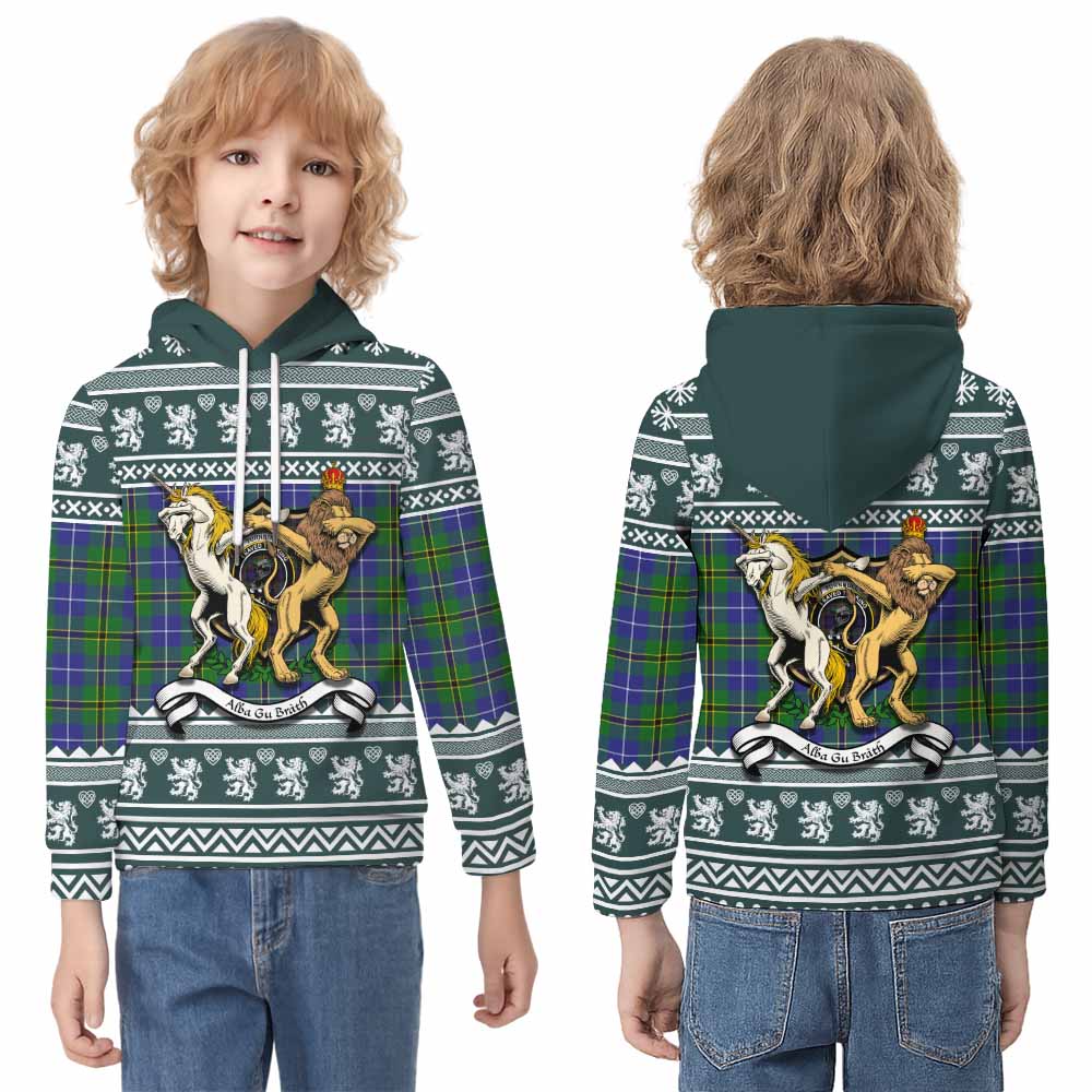 Turnbull Clan Tartan Crest Christmas Kid Hoodie Coat of Arms Funny Style - Tartan Vibes Clothing