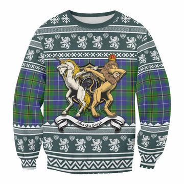 Turnbull Clan Tartan Crest Christmas Sweatshirt Coat of Arms Funny Style