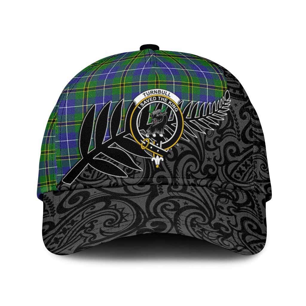 Turnbull Crest Tartan Classic Cap with New Zealand Silver Fern Half Style
