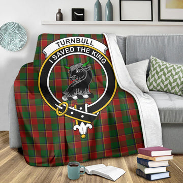 Turnbull Tartan Blanket with Family Crest