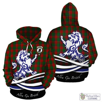 Turnbull Dress Tartan Hoodie with Alba Gu Brath Regal Lion Emblem