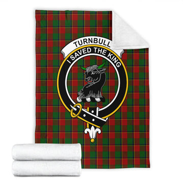 Turnbull Tartan Blanket with Family Crest