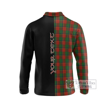 Turnbull Tartan Long Sleeve Polo Shirt with Family Crest and Half Of Me Style - Tartanvibesclothing Shop