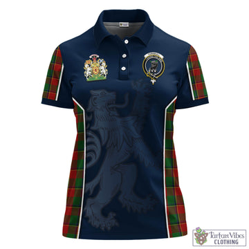 Turnbull Dress Tartan Women's Polo Shirt with Family Crest and Lion Rampant Vibes Sport Style