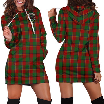 Turnbull Tartan Hoodie Dress with Family Crest