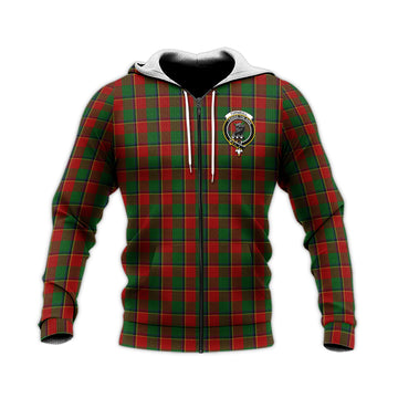 Turnbull Dress Tartan Knitted Hoodie with Family Crest