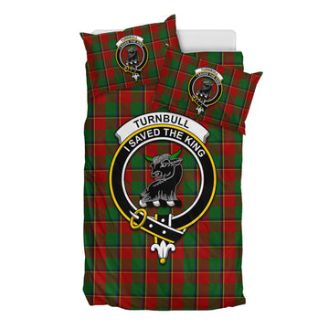 Turnbull Tartan Bedding Set with Family Crest