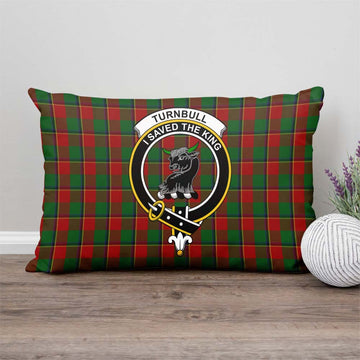 Turnbull Dress Tartan Pillow Cover with Family Crest