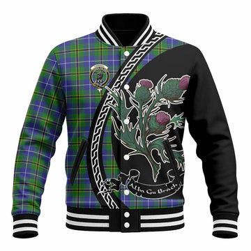 Turnbull Family Crest Tartan Baseball Jacket Alba Thistle Inspired