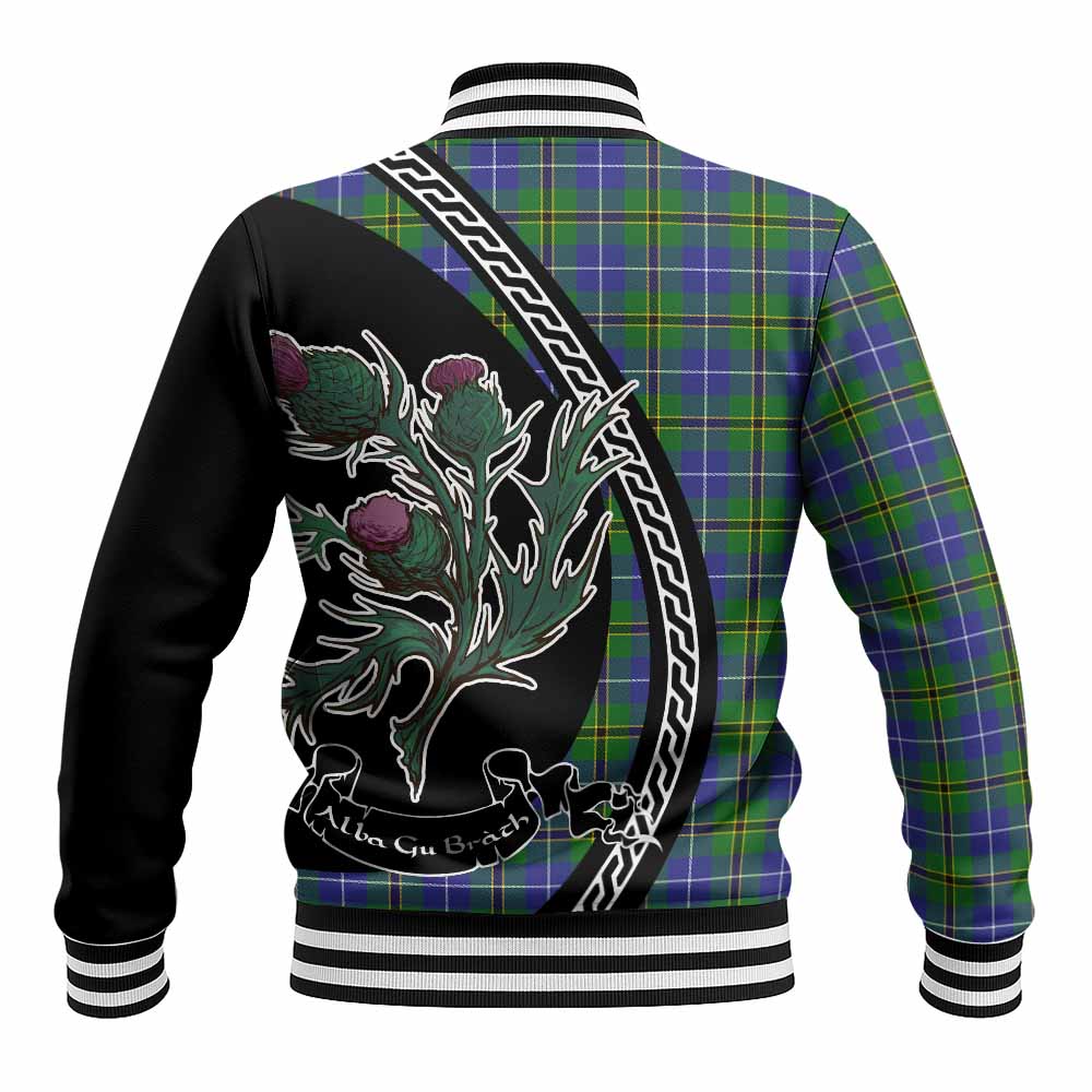 Turnbull Family Crest Tartan Baseball Jacket Alba Thistle Inspired - Tartan Vibes Clothing
