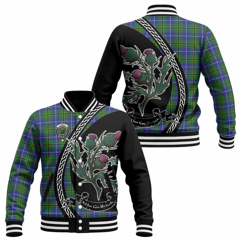Turnbull Family Crest Tartan Baseball Jacket Alba Thistle Inspired - Tartan Vibes Clothing