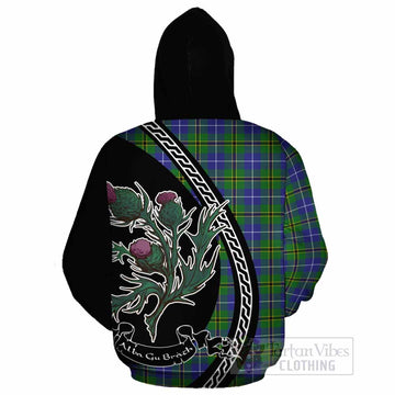 Turnbull Family Crest Tartan Cotton Hoodie Alba Thistle Inspired