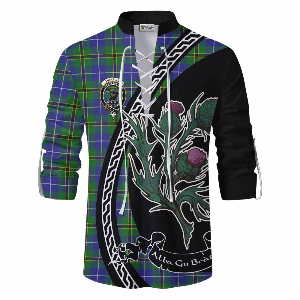 Turnbull Family Crest Tartan Ghillie Shirt Alba Thistle Inspired - Tartan Vibes Clothing
