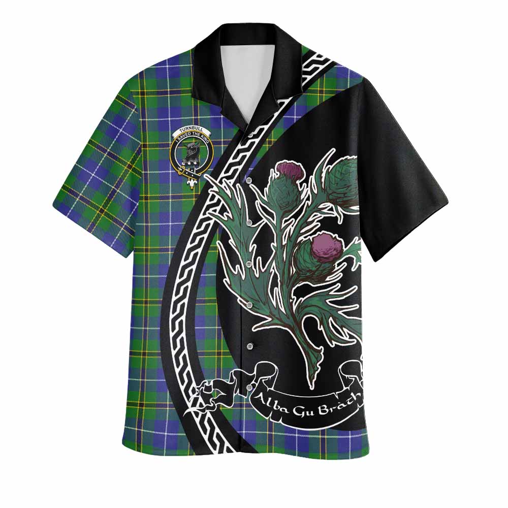 Turnbull Family Crest Tartan Hawaiian Shirt Alba Thistle Inspired - Tartan Vibes Clothing