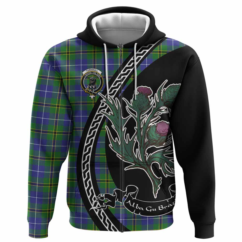 Turnbull Family Crest Tartan Hoodie Alba Thistle Inspired - Tartan Vibes Clothing