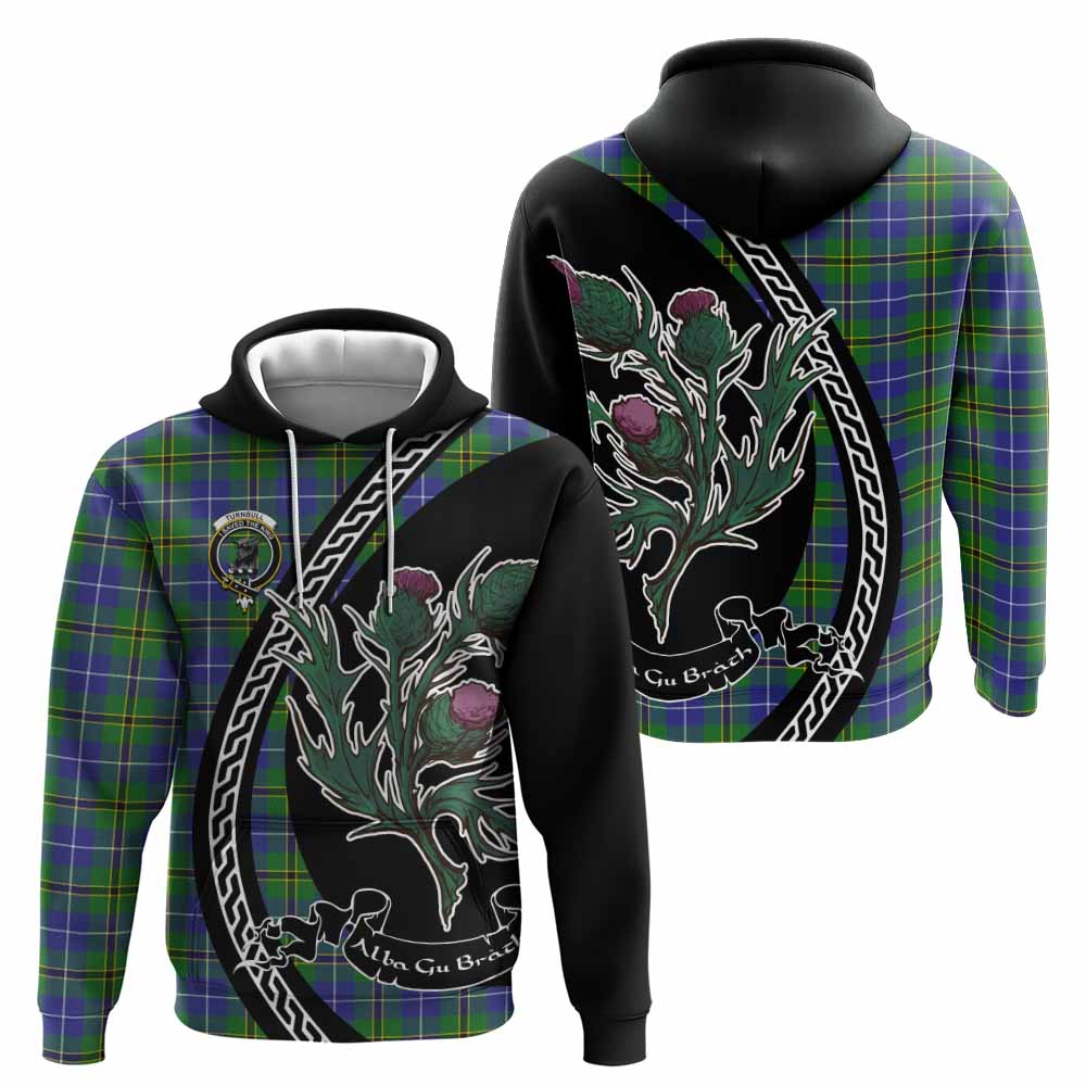 Turnbull Family Crest Tartan Hoodie Alba Thistle Inspired - Tartan Vibes Clothing