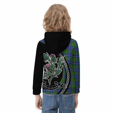 Turnbull Family Crest Tartan Kid Hoodie Alba Thistle Inspired - Tartan Vibes Clothing