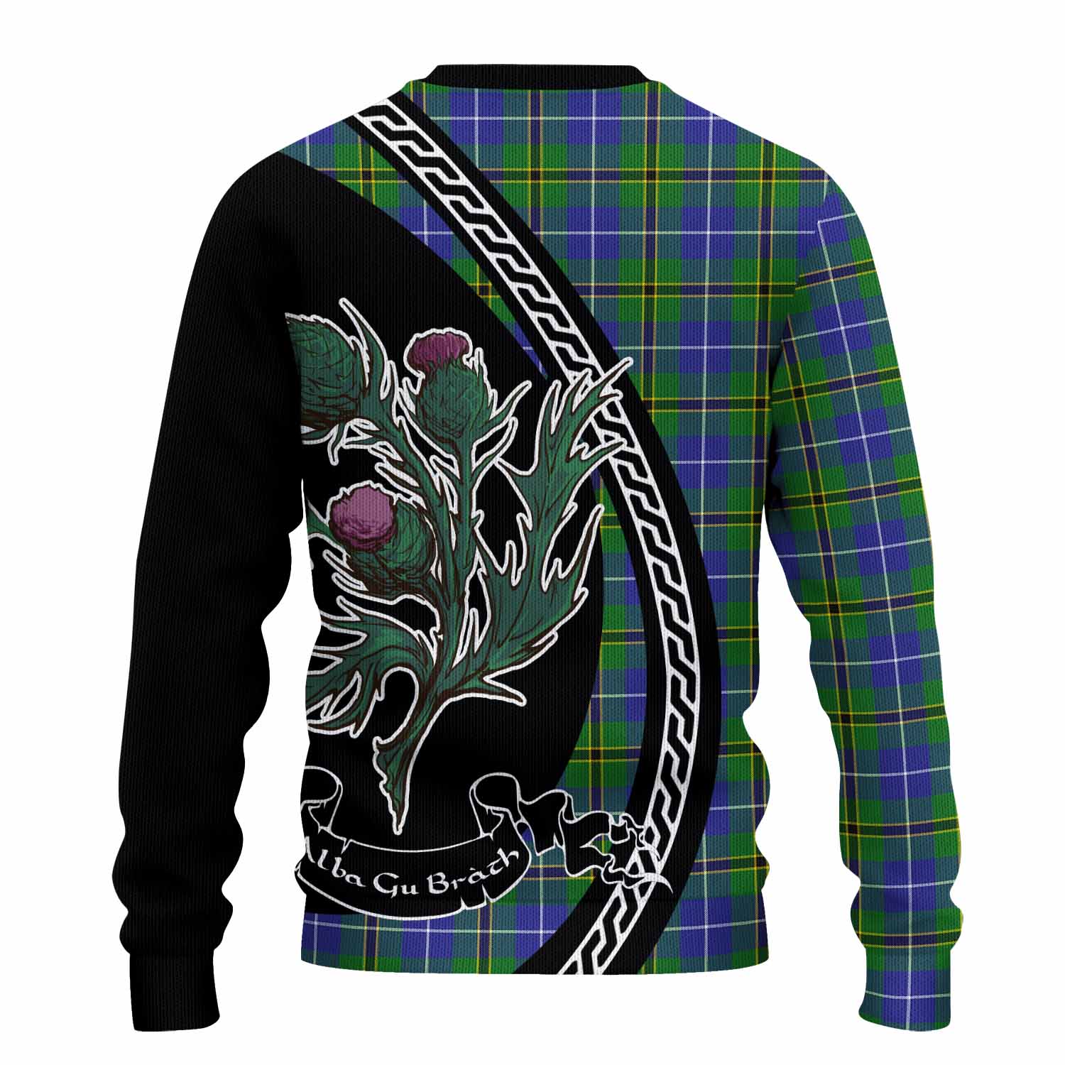 Turnbull Family Crest Tartan Knitted Sweater Alba Thistle Inspired - Tartan Vibes Clothing