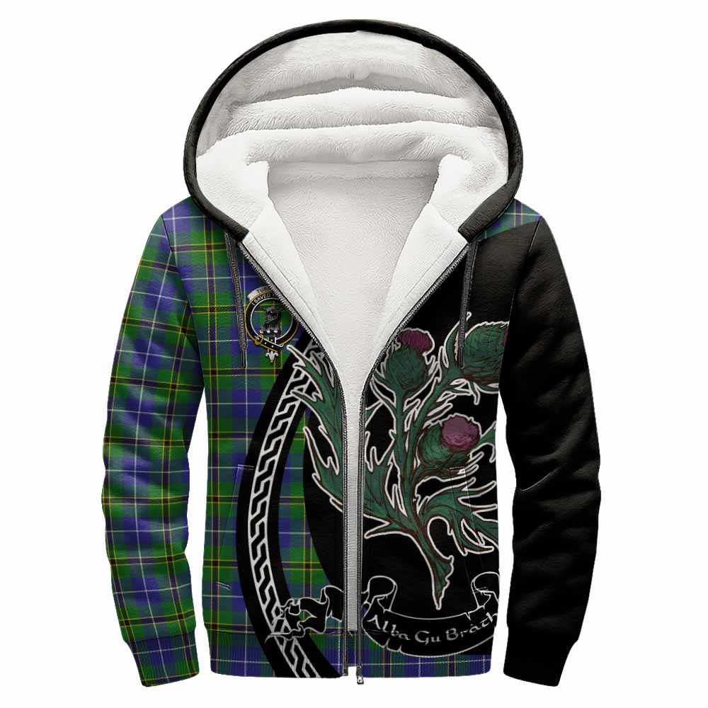 Turnbull Family Crest Tartan Sherpa Hoodie Alba Thistle Inspired - Tartan Vibes Clothing