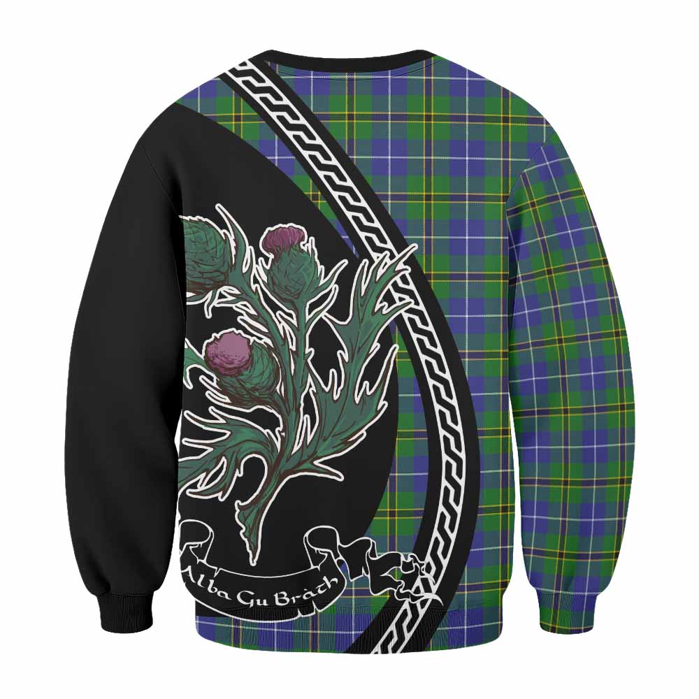 Turnbull Family Crest Tartan Sweatshirt Alba Thistle Inspired - Tartan Vibes Clothing