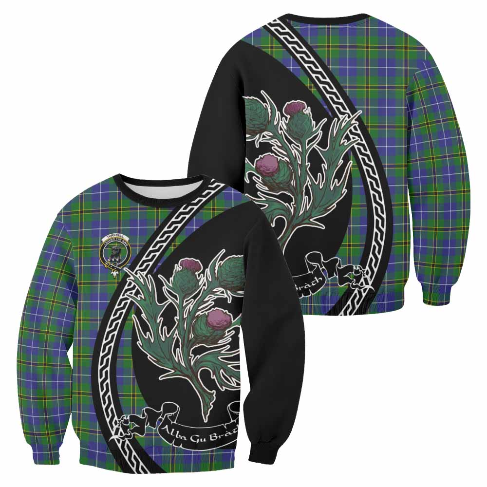 Turnbull Family Crest Tartan Sweatshirt Alba Thistle Inspired - Tartan Vibes Clothing