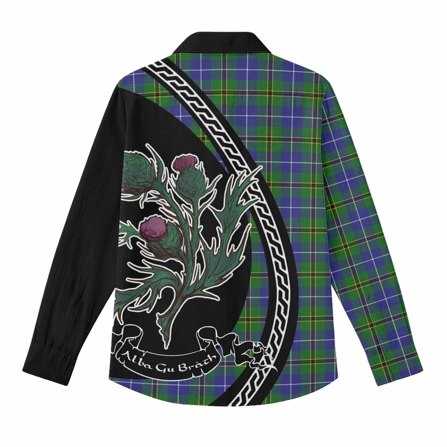 Turnbull Family Crest Tartan Women Casual Shirt Alba Thistle Inspired - Tartan Vibes Clothing