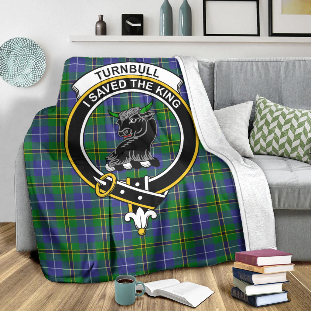 turnbull-hunting-tartab-blanket-with-family-crest