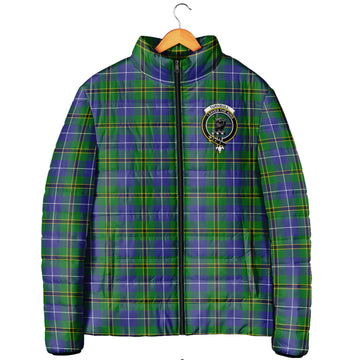 Turnbull Hunting Tartan Padded Jacket with Family Crest