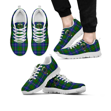 Turnbull Hunting Tartan Sneakers with Family Crest