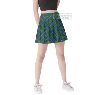 Turnbull Hunting Tartan Women's Plated Mini Skirt