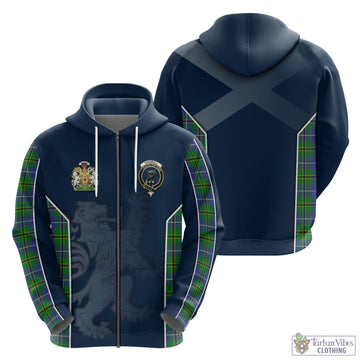 Turnbull Hunting Tartan Hoodie with Family Crest and Lion Rampant Vibes Sport Style